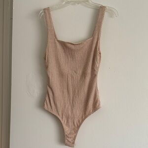 Striped cream bodysuit
